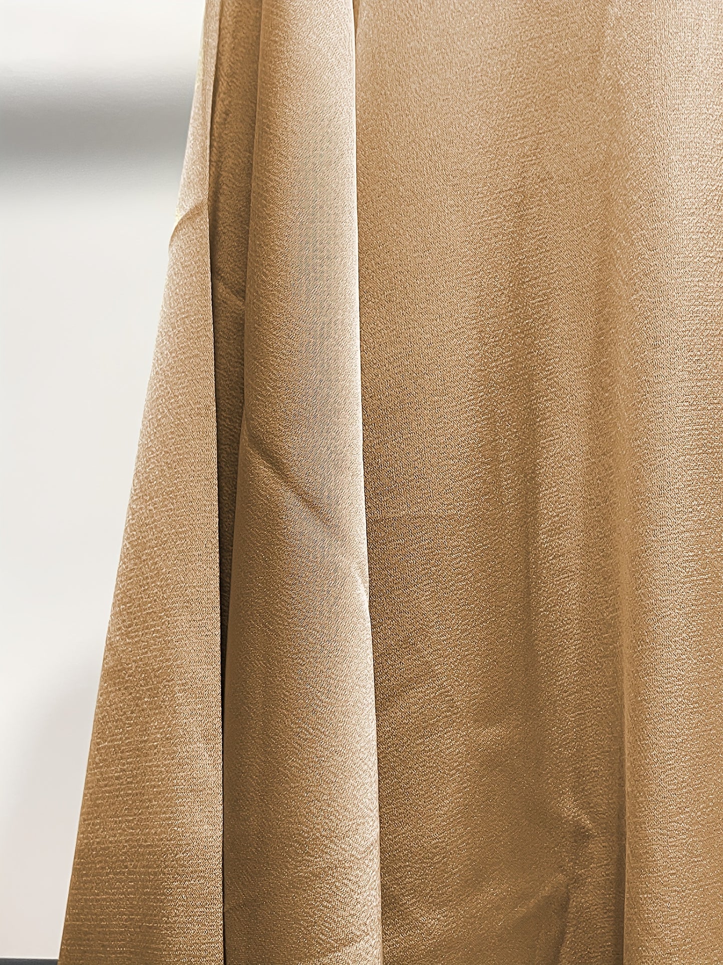 Ramadan Solid Maxi Kaftan Dress, Modest Long Sleeve Crew Neck Kaftan Abaya, Women's Clothing MSL42