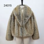 Women's Short Thick Warm Eco-Friendly Faux Fur Jacket wholesale manufacturer style 24015 view 1