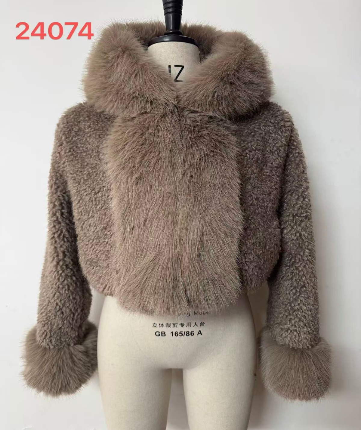 Women's Short Thick Warm Eco-Friendly Faux Fur Jacket wholesale manufacturer style 24074 view 1