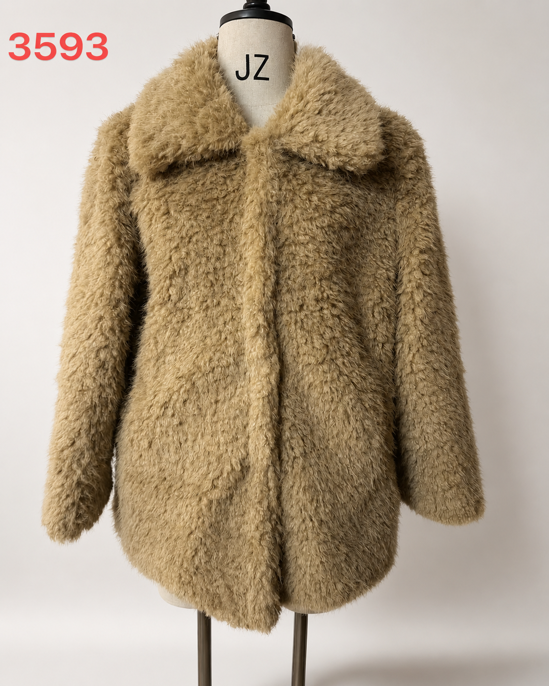 Women's Short Thick Warm Eco-Friendly Faux Fur Jacket wholesale manufacturer style M3593 view 1