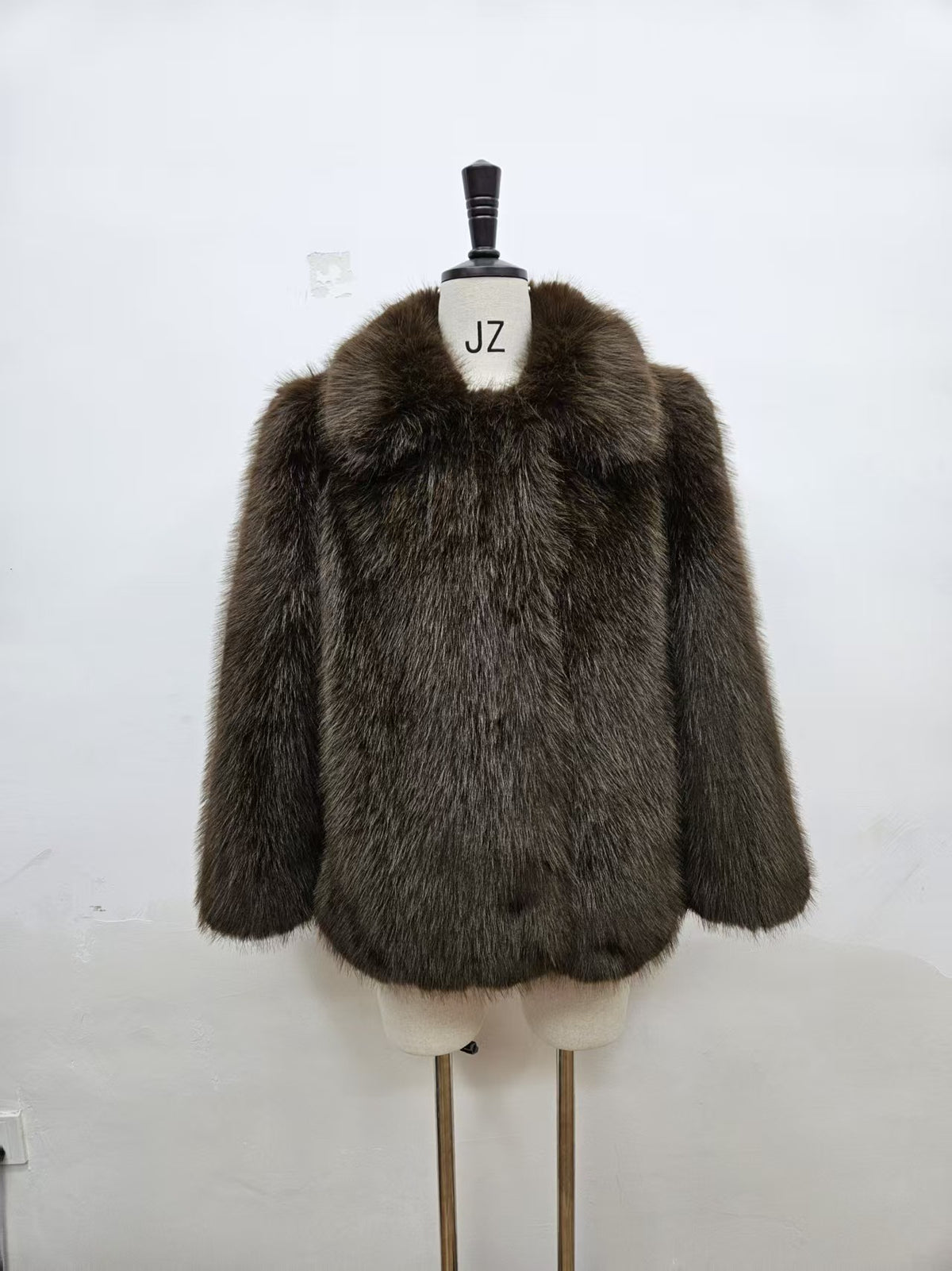 Women's Short Thick Warm Eco-Friendly Faux Fur Jacket wholesale manufacturer style M3654 view 1