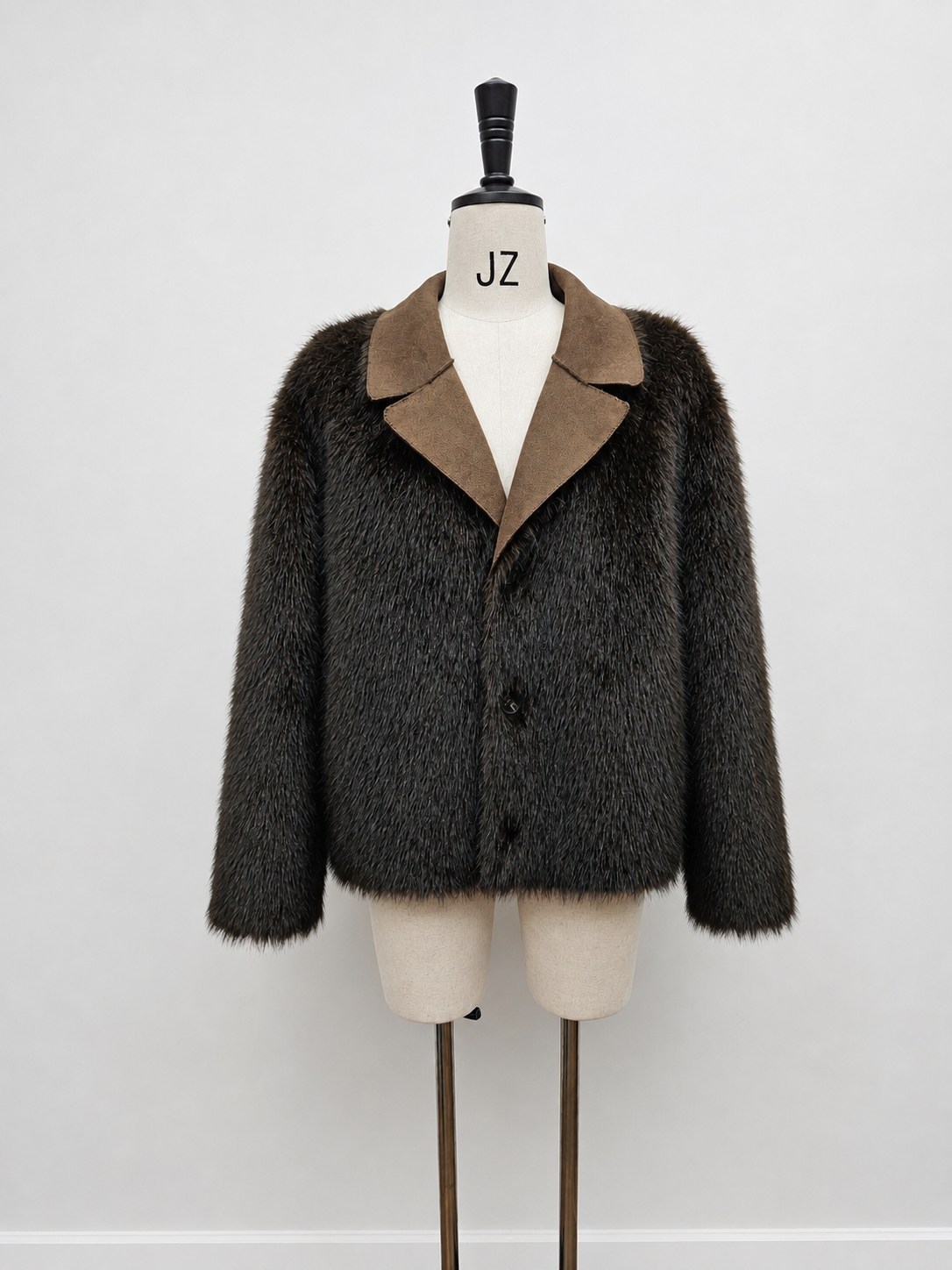 Women's Short Thick Warm Eco-Friendly Faux Fur Jacket wholesale manufacturer style M3689 view 2