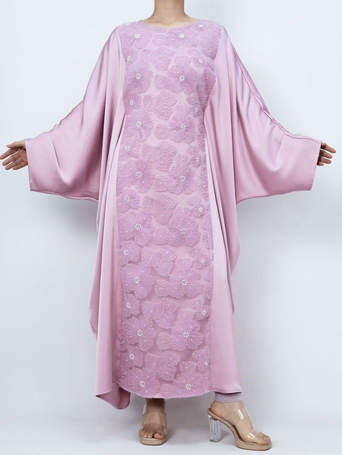 Wholesale luxury sequin beaded abaya manufacturer GBR-1601728020485