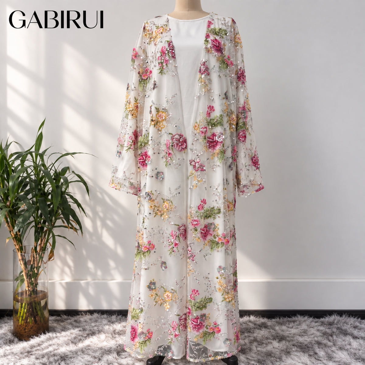 Wholesale luxury sequin beaded abaya manufacturer GBR-1601951816463