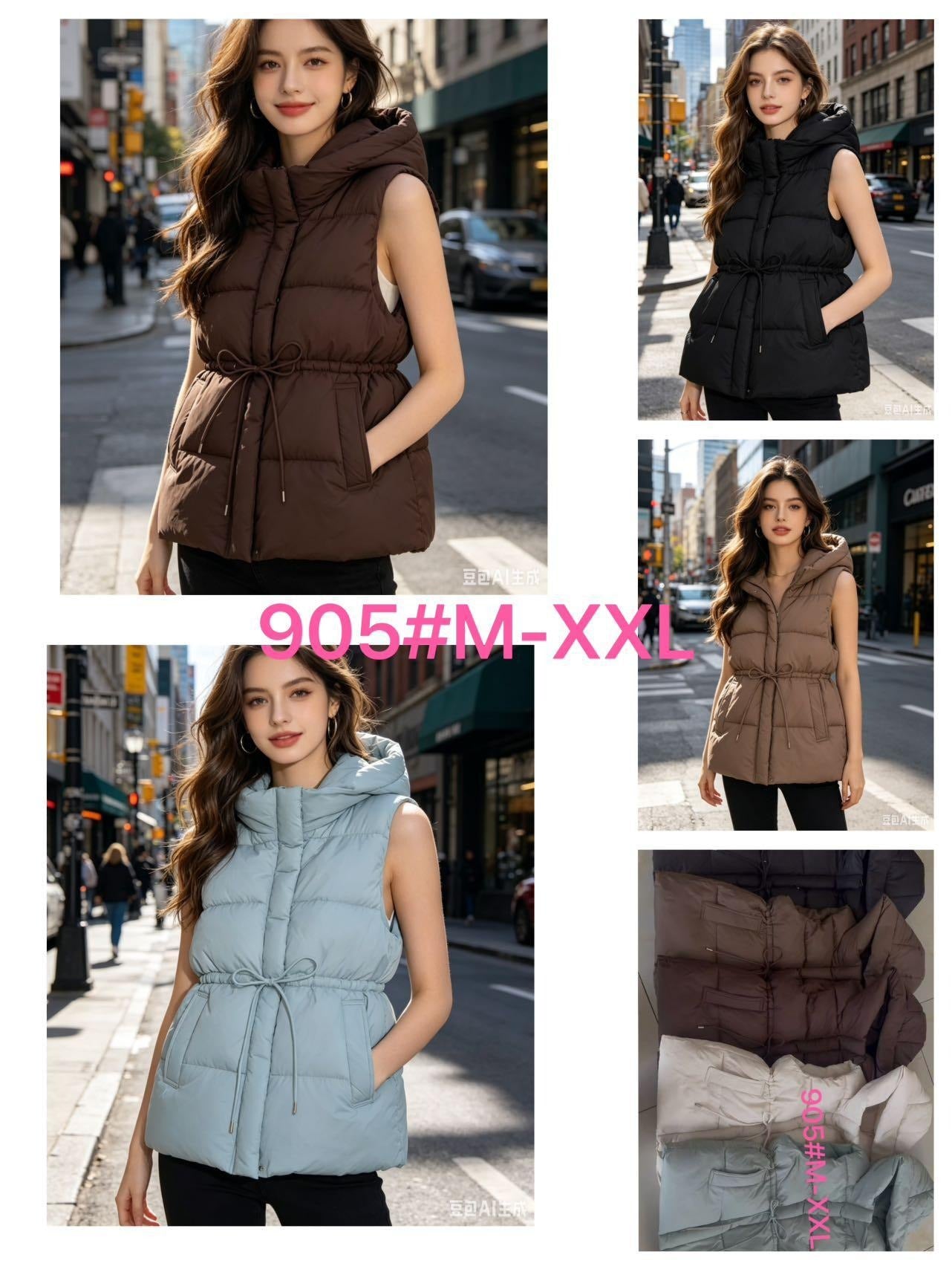 Women's Hooded Puffer Vest wholesale PB-PJ-2026-044 image 1