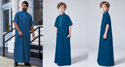 How to find a Muslim men's thobe family clothing robe customizer who can use embroidery, stitching, cotton production process