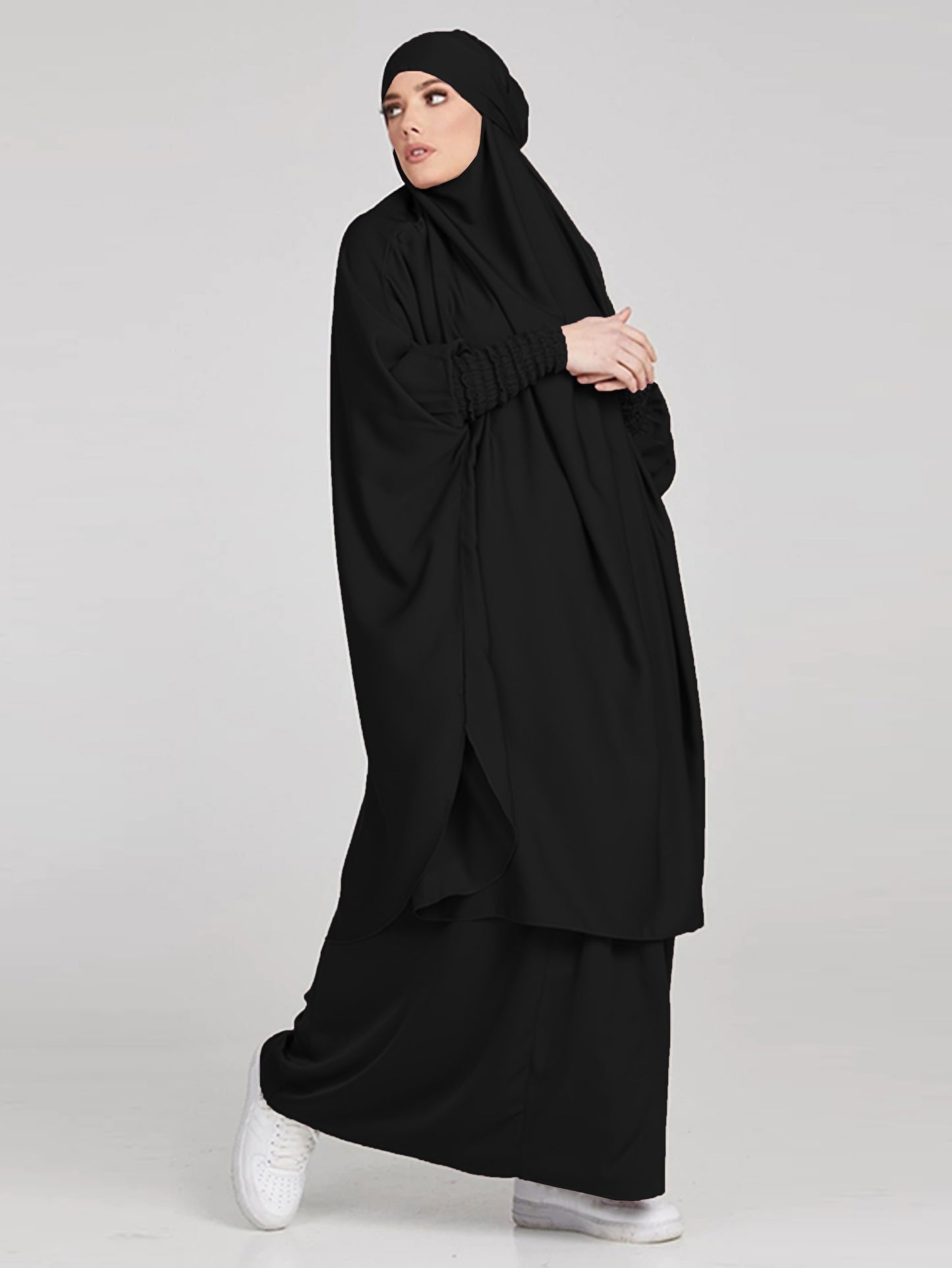 Ramadan Robe 2-Piece Set for Women, Modest Crew Neck, Swing Kafta n Abayas, Long Length Hijab Outfits, women's Clothing MSL59