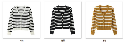 Women's “轻松出行条纹针织” 30W108 color options