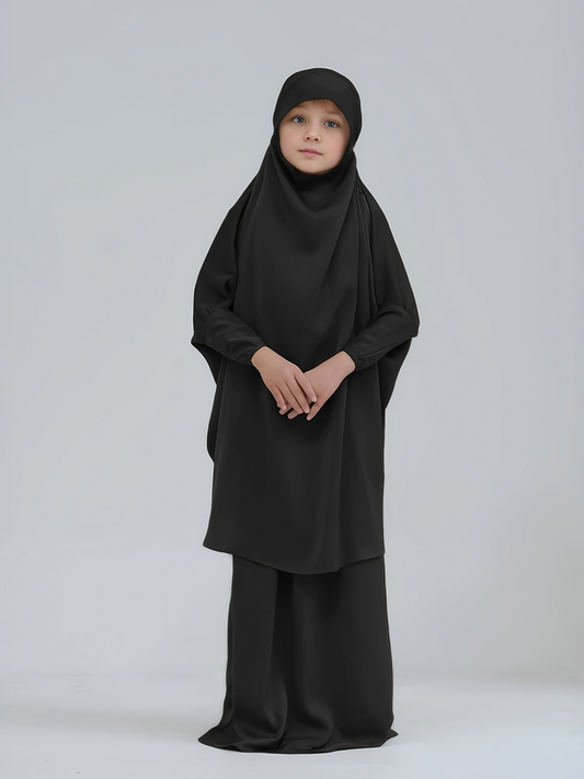 Ramadan Muslim kids Girls Abaya Solid Long Kaftan abaya enfant Robe Dress Kids Clothes For Gift MSL118