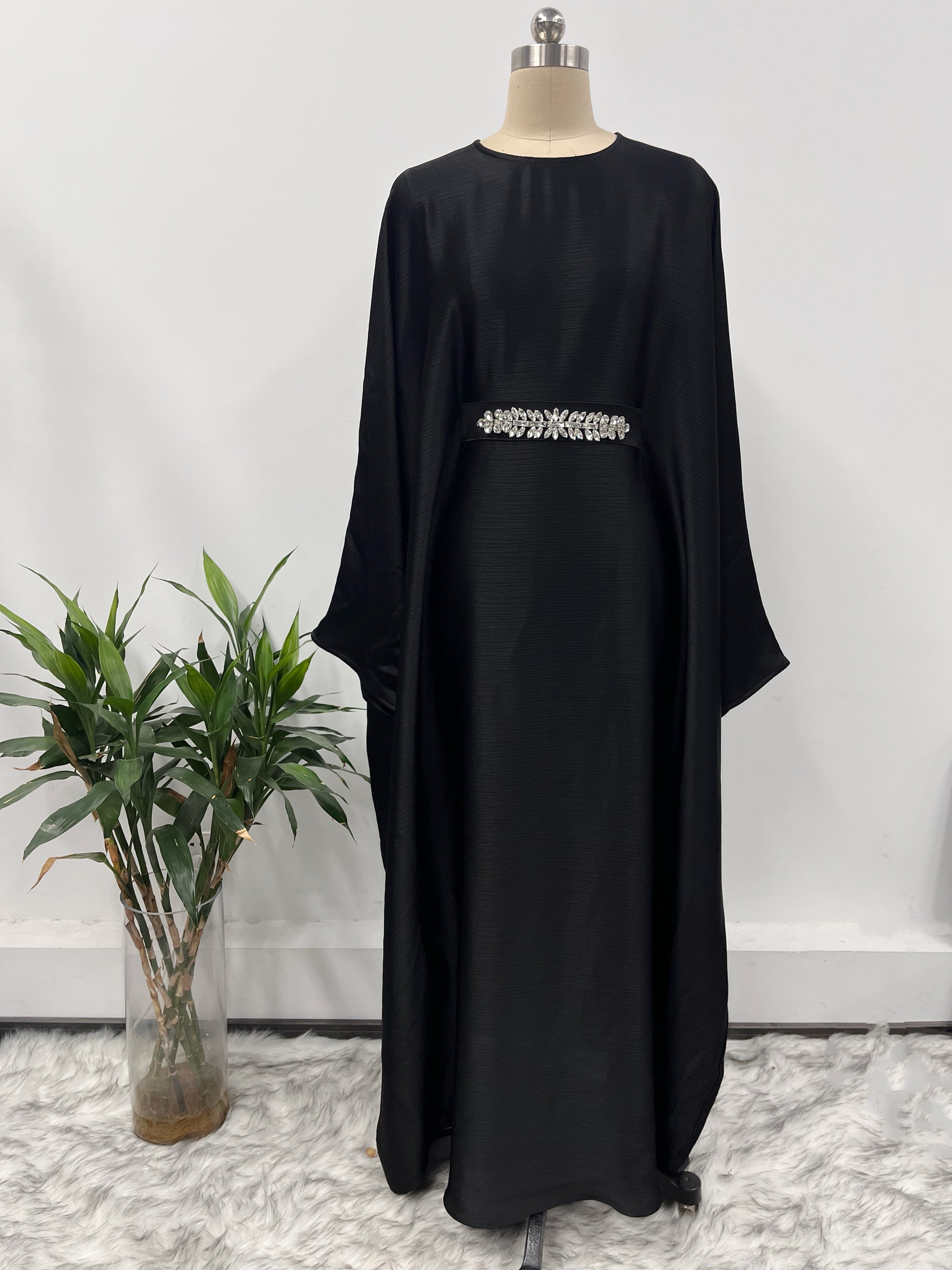 Middle Eastern Muslim Maxi dress women's robe Solid color bat-sleeve d PRINGBUD ISLAMIC CLOTHING Middle Eastern Muslim Maxi dress women's robe Solid color bat-sleeve d PRINGBUD ISLAMIC CLOTHING