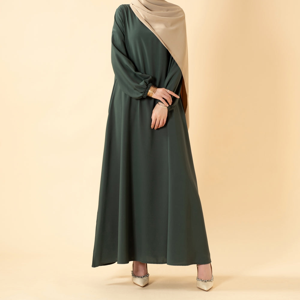 Wholesale Umbrella Cut Abaya with Side Pockets MA113 - Custom Modest Wear Factory