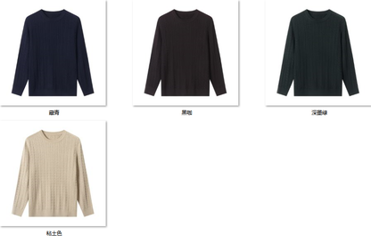 Men's Wool Blend Sweater JX87 color options