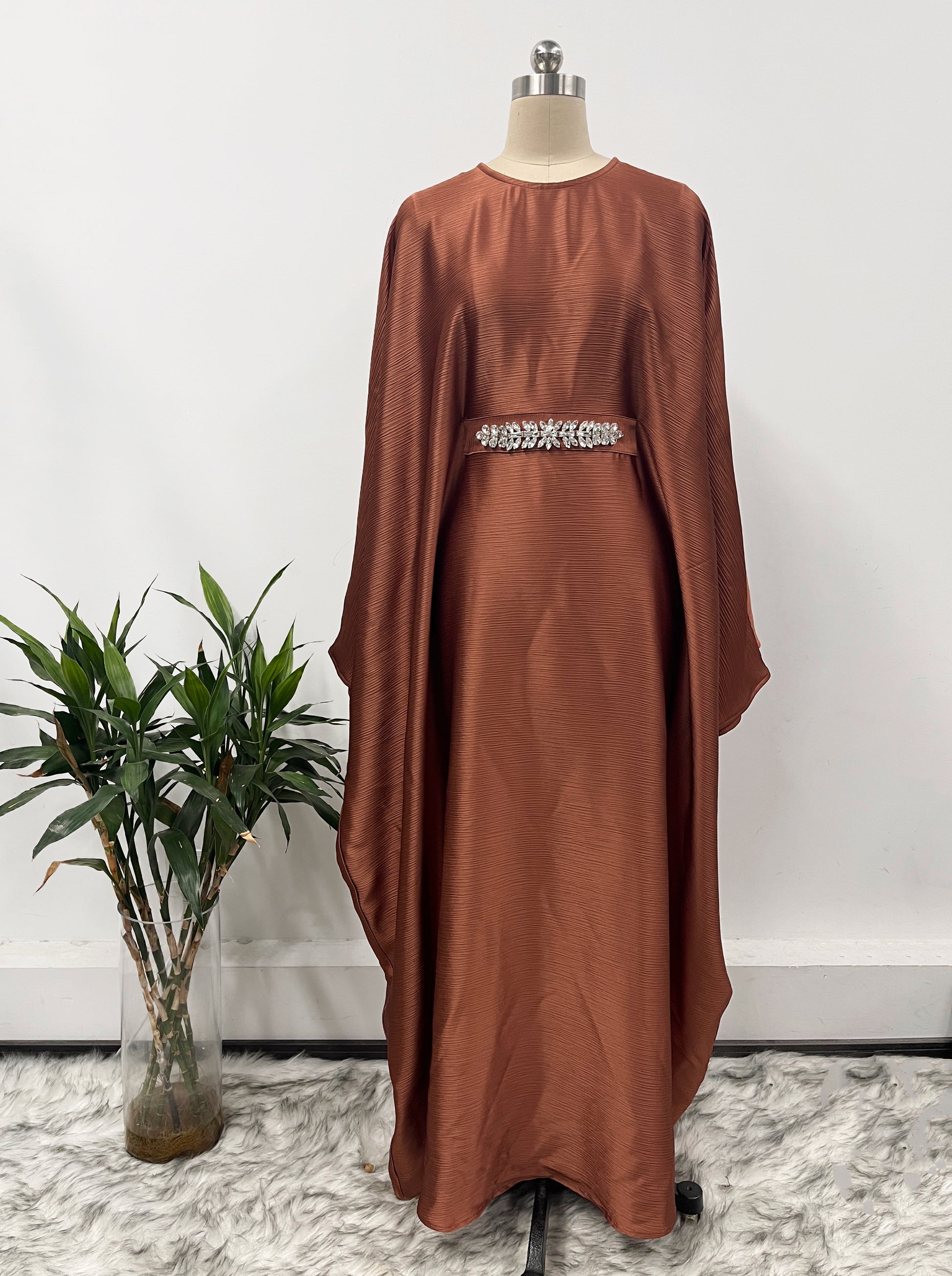 Middle Eastern Muslim Maxi dress women's robe Solid color bat-sleeve d PRINGBUD ISLAMIC CLOTHING Middle Eastern Muslim Maxi dress women's robe Solid color bat-sleeve d PRINGBUD ISLAMIC CLOTHING