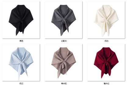 Women's ”经典老钱“——绞花三角巾 QMS3301 color options