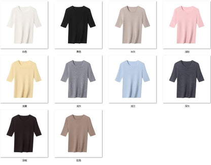 Wholesale Women's 100% Wool Sweater HQ816 - OEM ODM Knitwear Factory color options