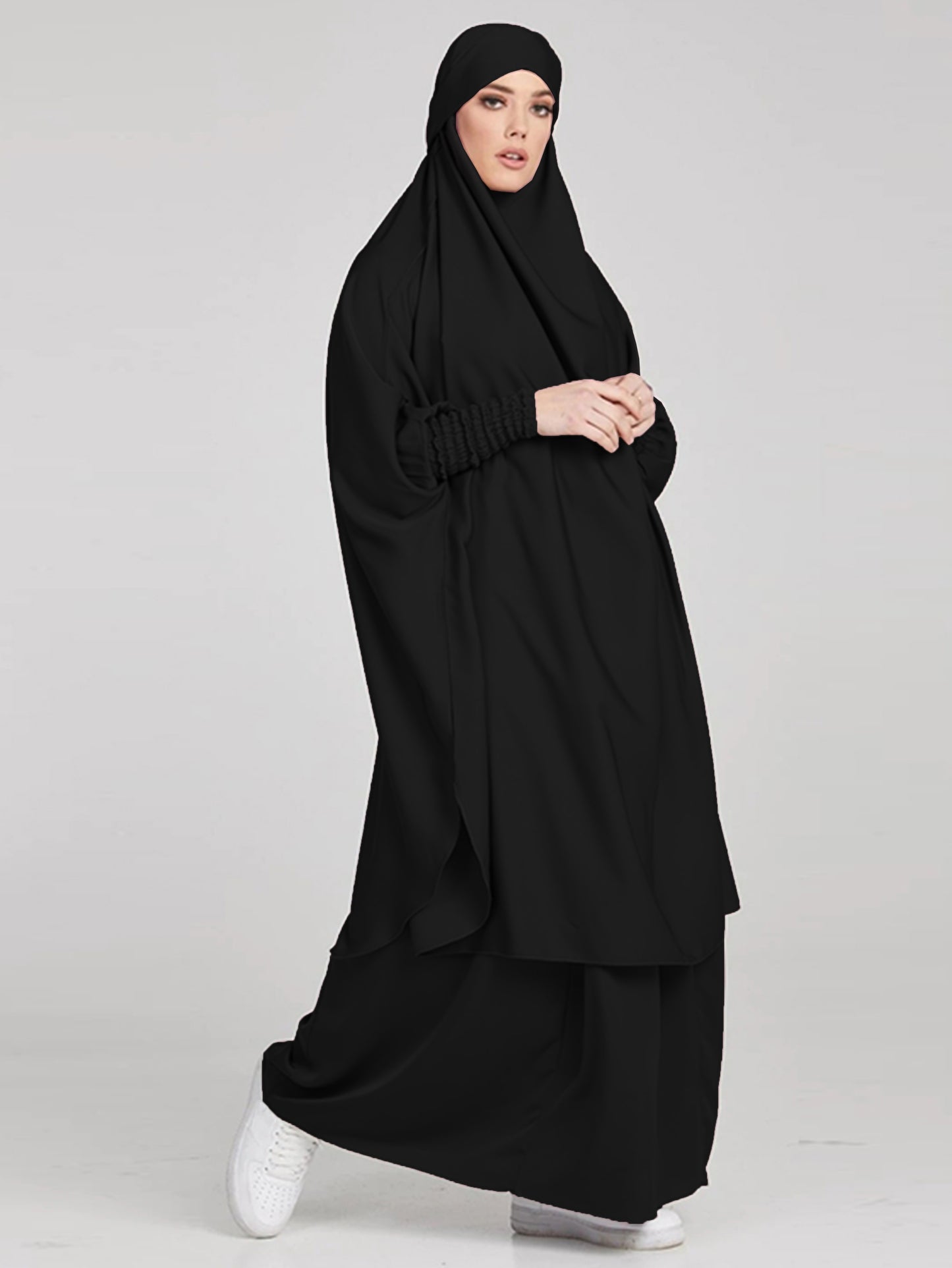 Ramadan Robe 2-Piece Set for Women, Modest Crew Neck, Swing Kafta n Abayas, Long Length Hijab Outfits, women's Clothing MSL59