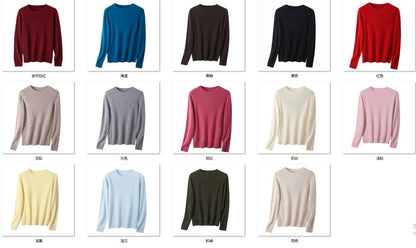 Wholesale Women's 100% Wool Sweater KK9702 - OEM ODM Knitwear Factory color options