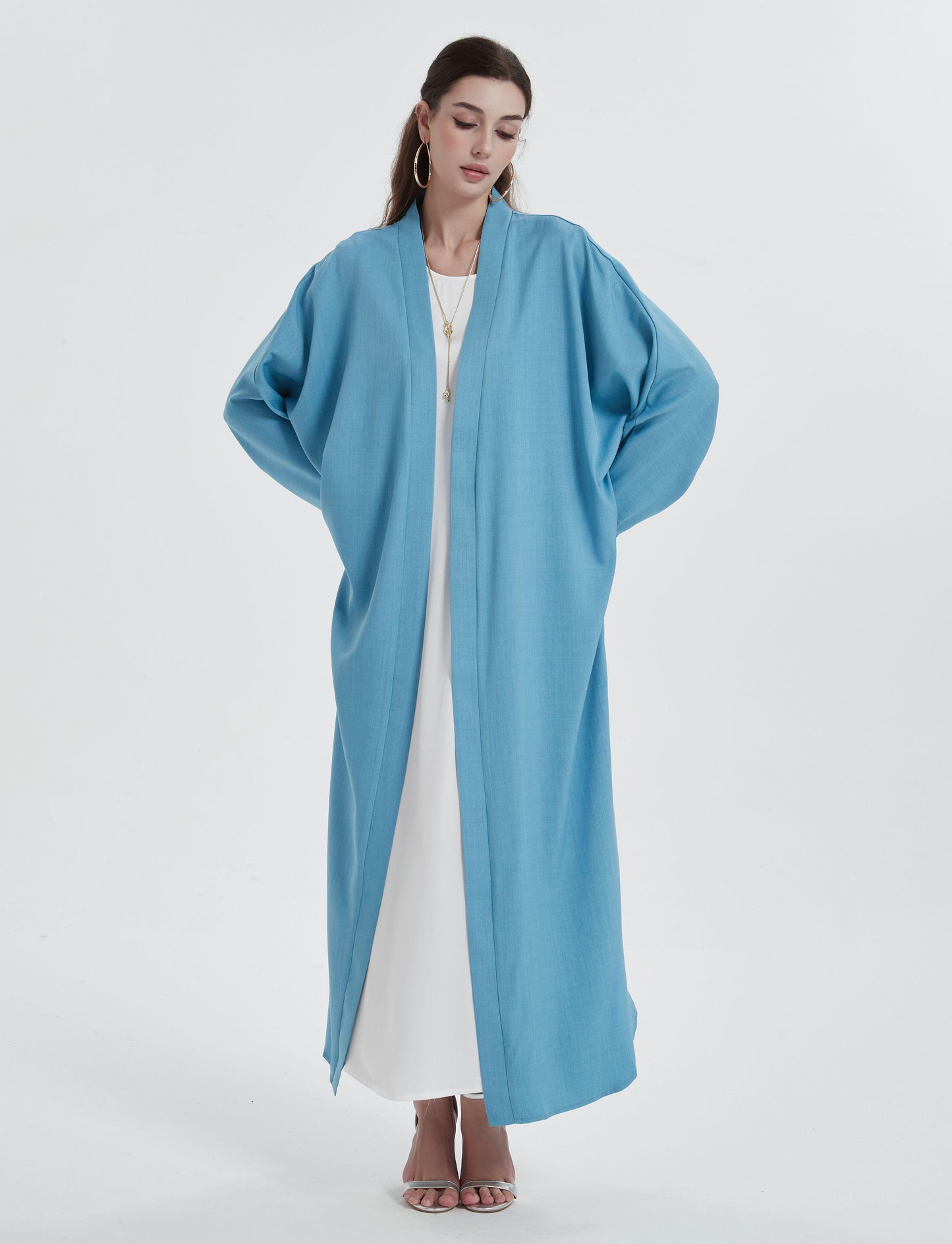 Europe, the Middle East Muslim women's clothing solid color bat sleeve spread under the cardigan abaya MSL824