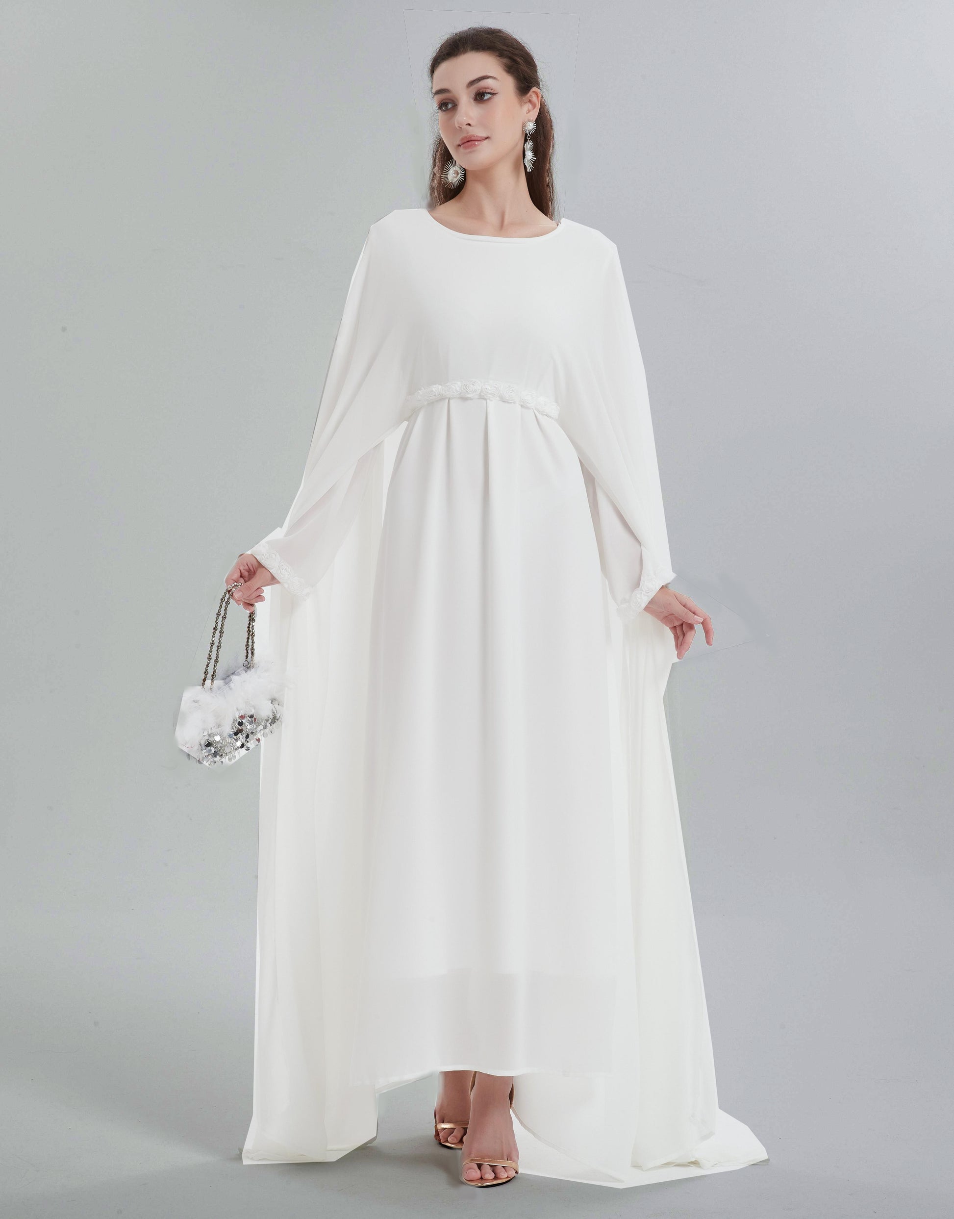 Kebaya abaya islam muslim Middle East Dubai Muslim women's solid color PRINGBUD ISLAMIC CLOTHING Kebaya abaya islam muslim Middle East Dubai Muslim women's solid color PRINGBUD ISLAMIC CLOTHING