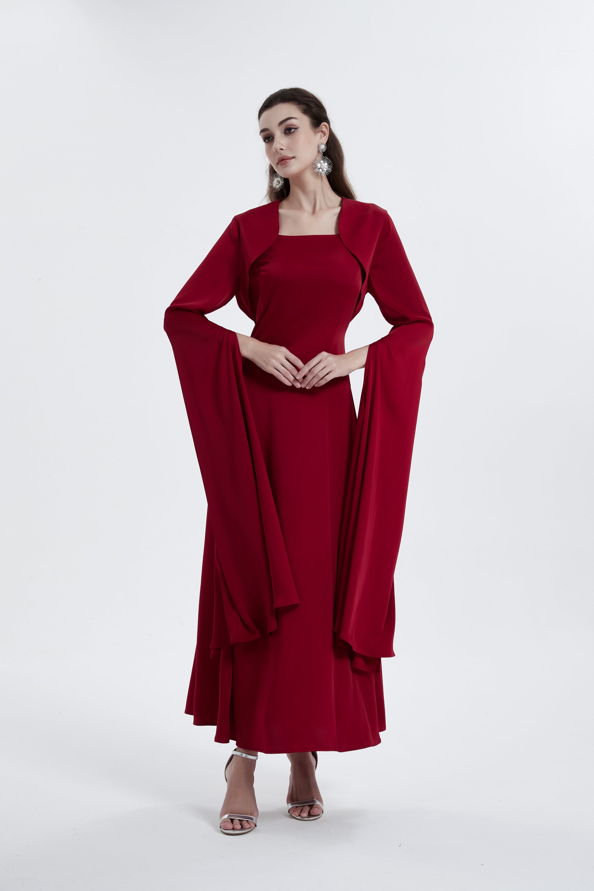 Middle East Muslim women's dress Abaya solid color elegant open long s – PRINGBUD ISLAMIC CLOTHING Middle East Muslim women's dress Abaya solid color elegant open long s – PRINGBUD ISLAMIC CLOTHING