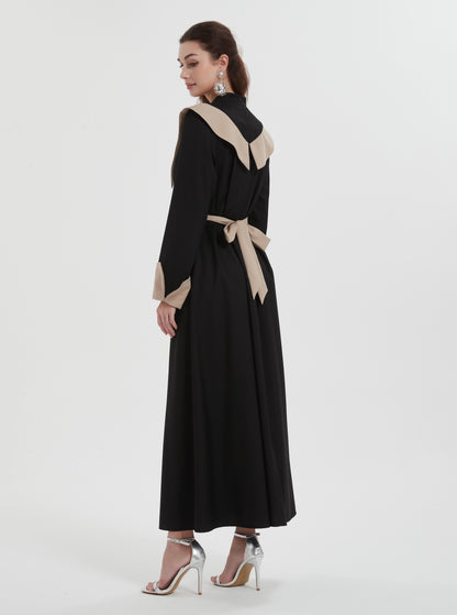 Islamic clothing Middle East Muslim women's Maxi dress color contrast PRINGBUD ISLAMIC CLOTHING Islamic clothing Middle East Muslim women's Maxi dress color contrast PRINGBUD ISLAMIC CLOTHING
