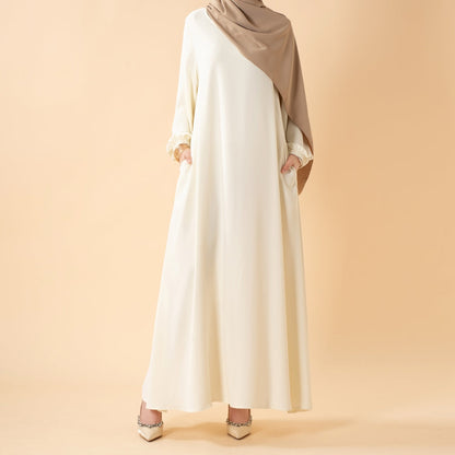 Wholesale Umbrella Cut Abaya with Side Pockets MA113 - Custom Modest Wear Factory