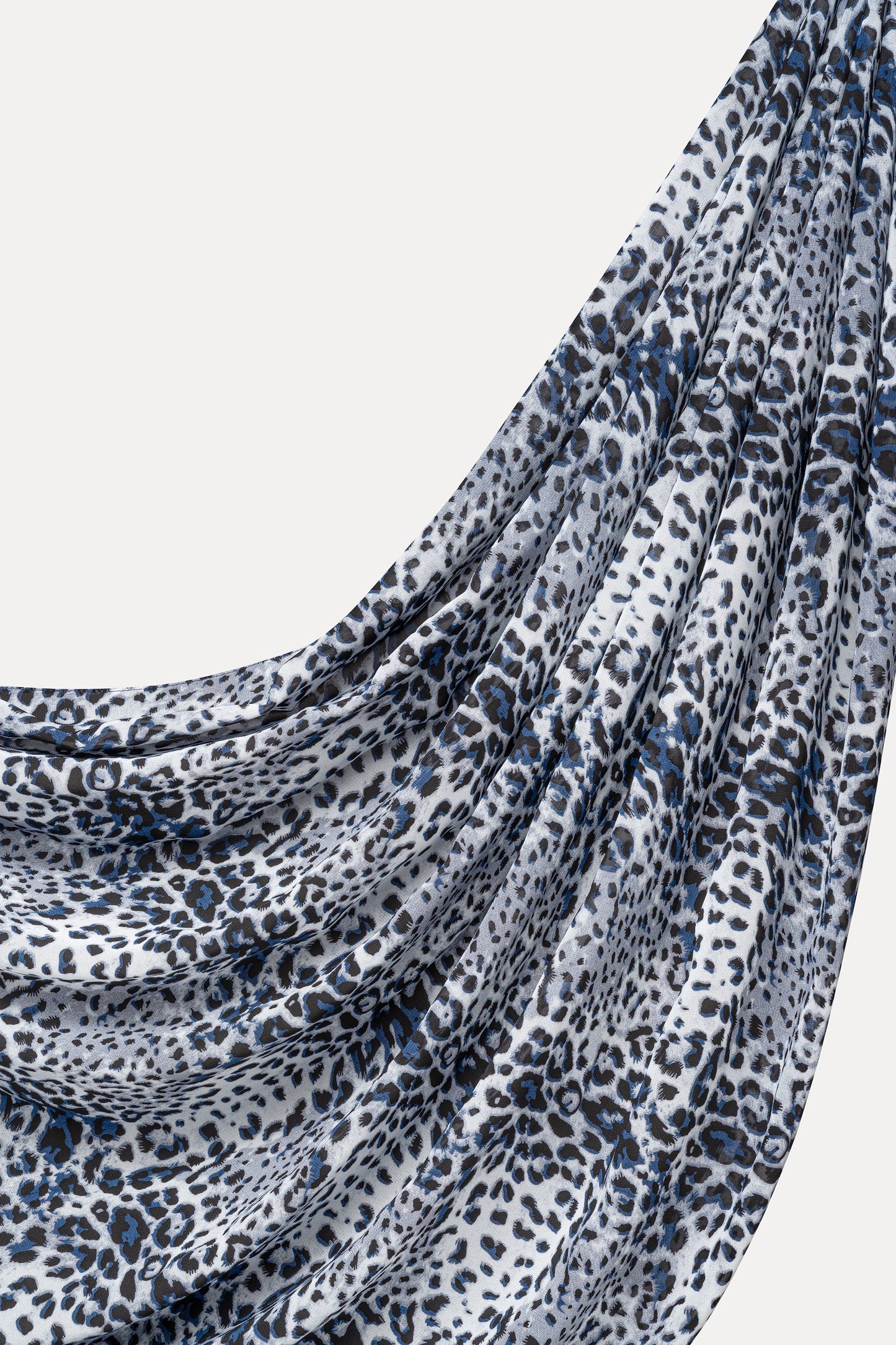 Wholesale Indigo Leopard Hijab - Custom Chiffon Hijab Factory
