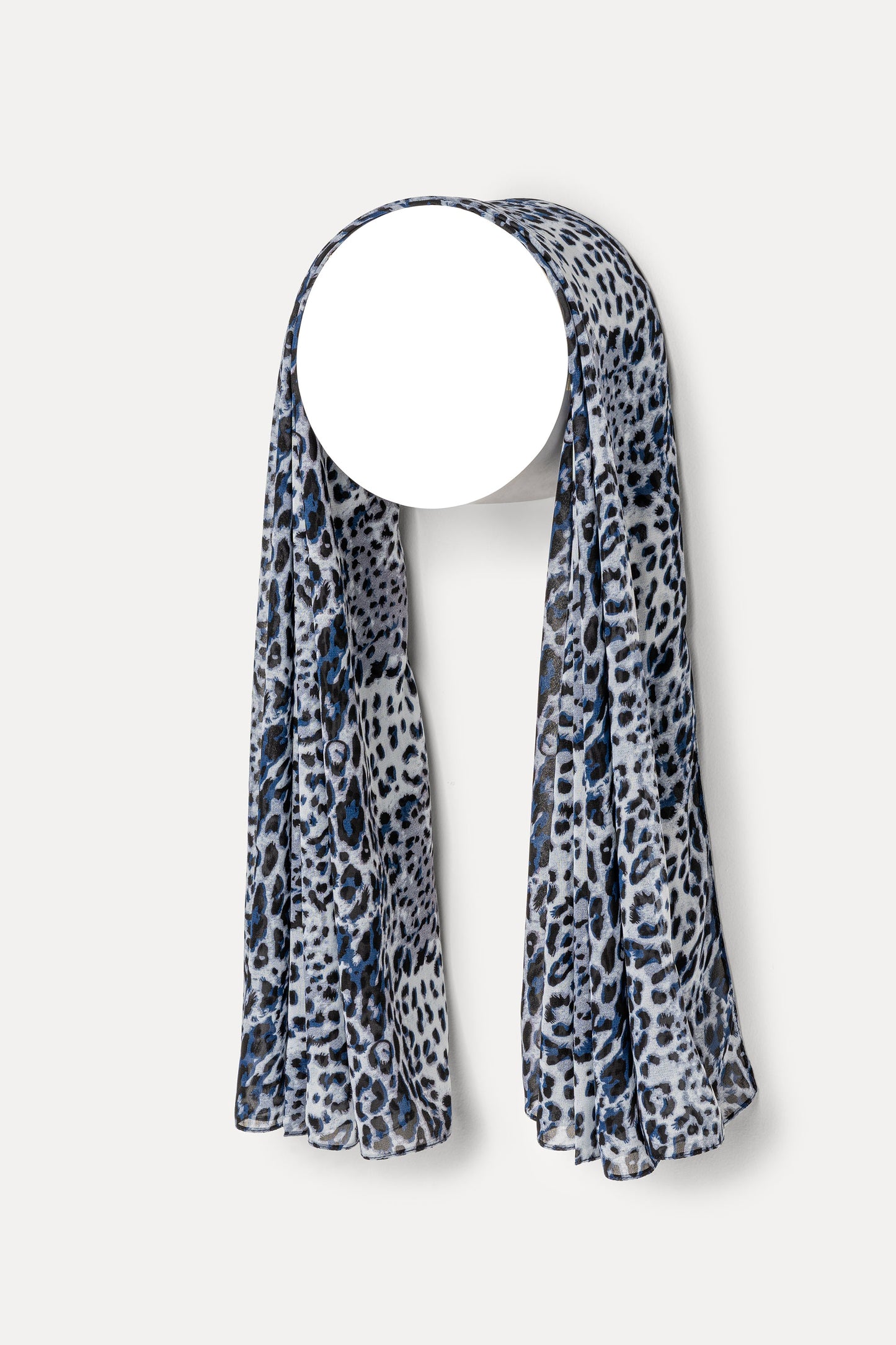 Wholesale Indigo Leopard Hijab - Custom Chiffon Hijab Factory