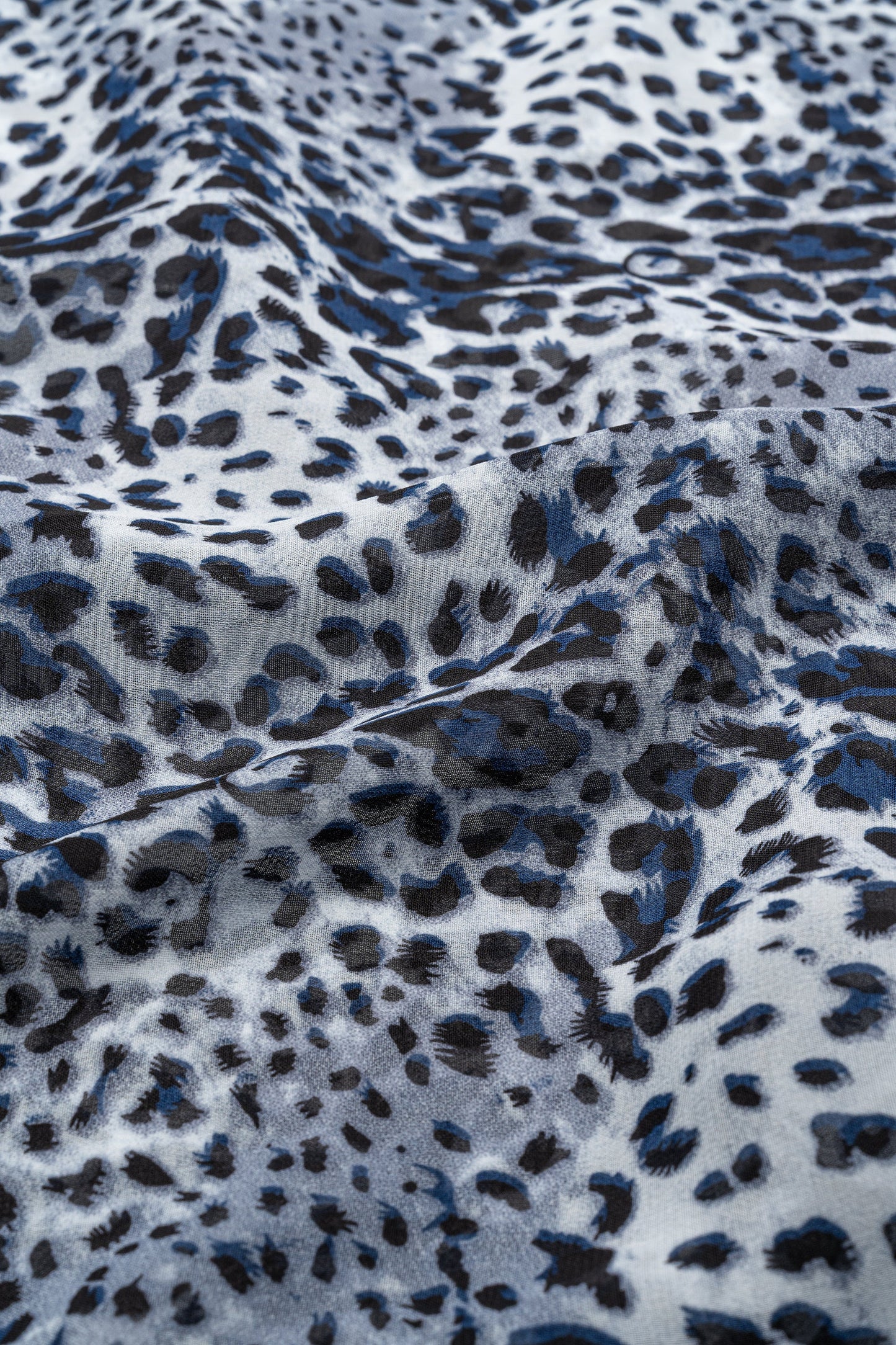 Wholesale Indigo Leopard Hijab - Custom Chiffon Hijab Factory