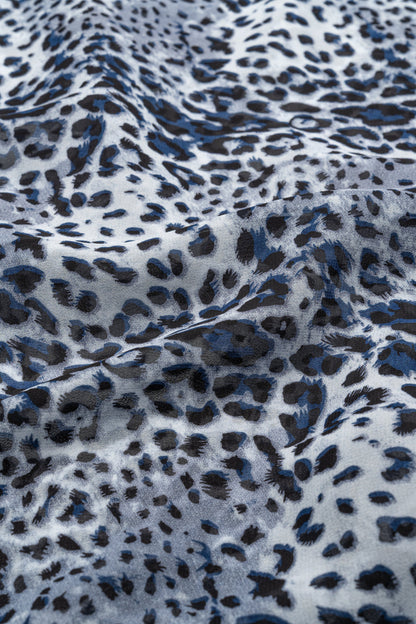 Wholesale Indigo Leopard Hijab - Custom Chiffon Hijab Factory