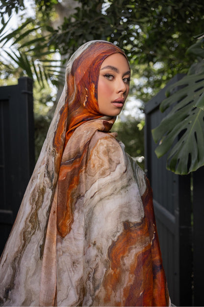 Wholesale Canyon Print Modal Hijab - Custom Modal Hijab Factory