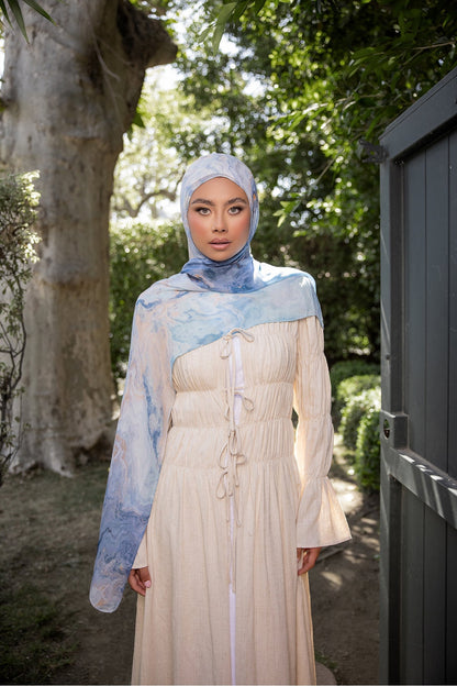 Wholesale Sea Print Modal Hijab - Custom Modal Hijab Factory