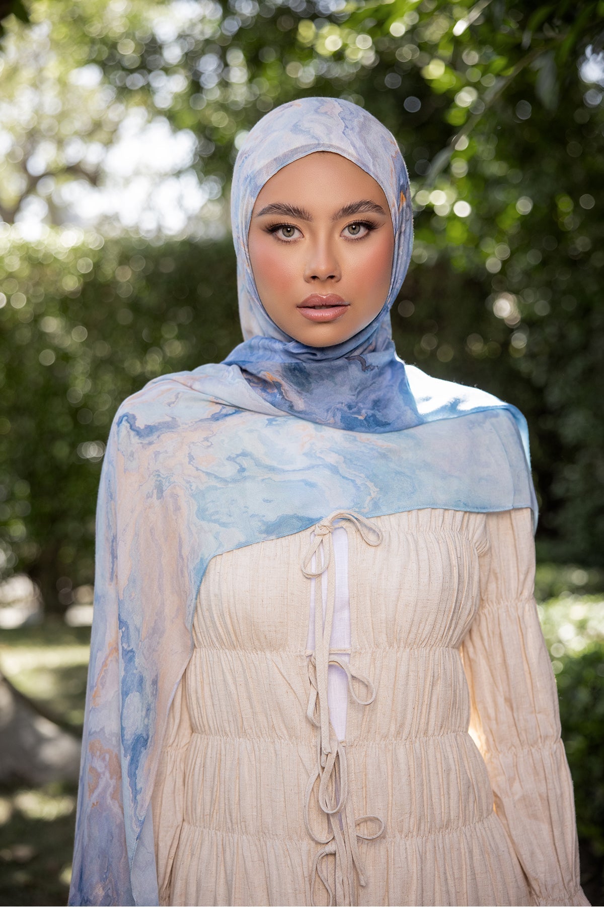 Wholesale Sea Print Modal Hijab - Custom Modal Hijab Factory
