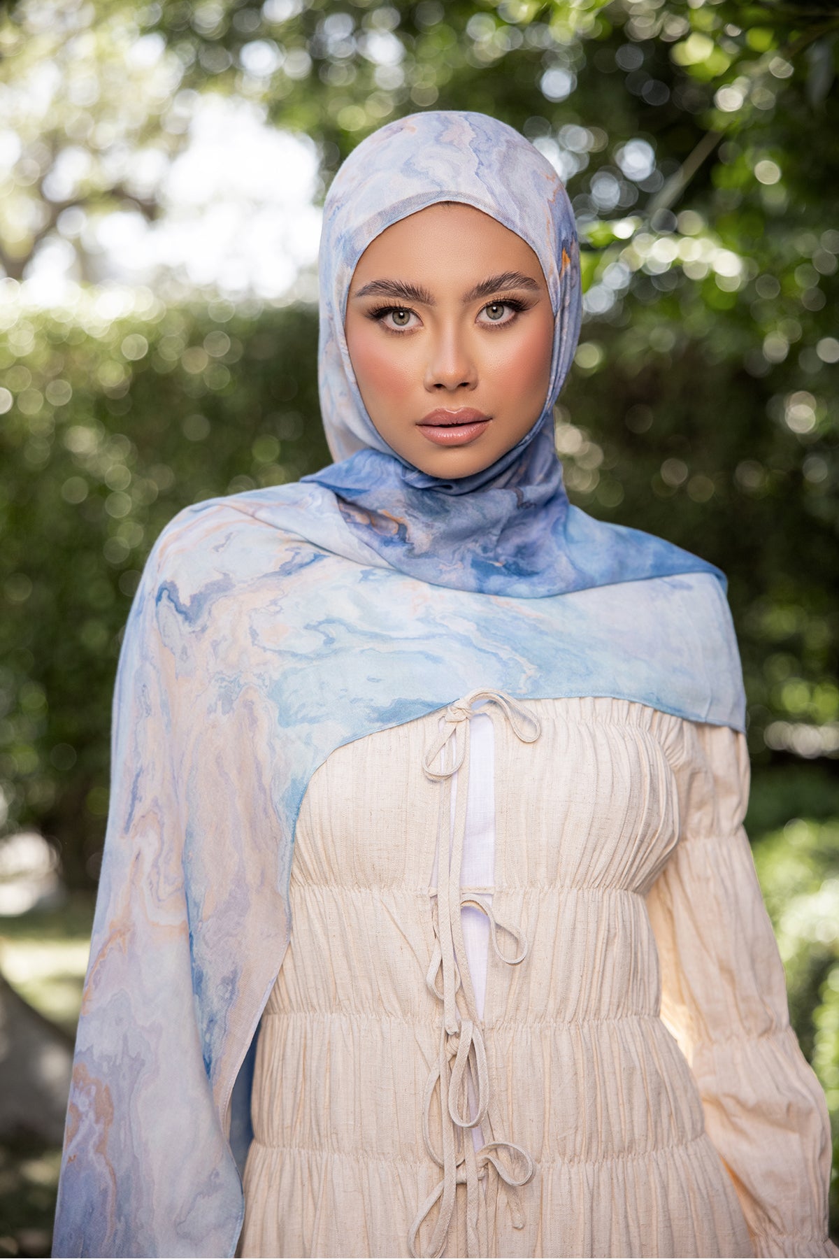 Wholesale Sea Print Modal Hijab - Custom Modal Hijab Factory