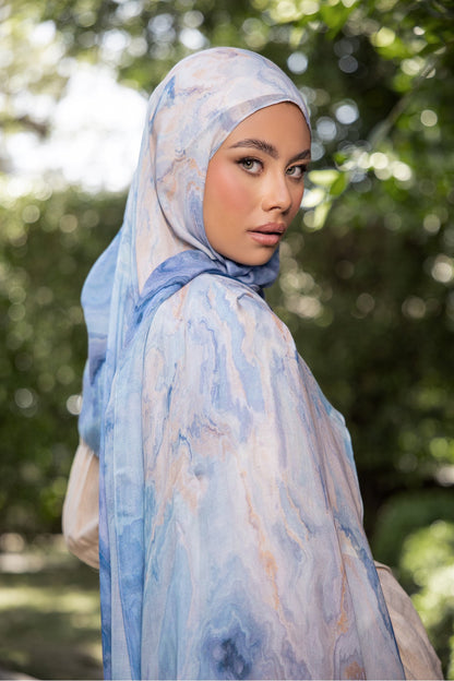 Wholesale Sea Print Modal Hijab - Custom Modal Hijab Factory