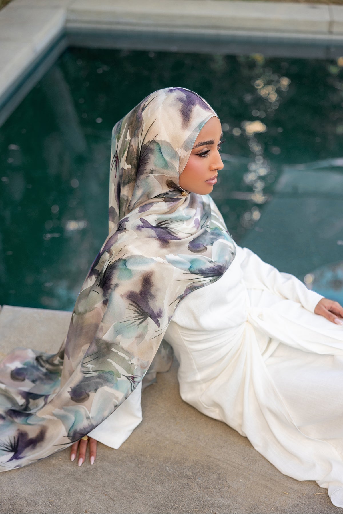 Wholesale Flora Print Modal Hijab - Custom Modal Hijab Factory
