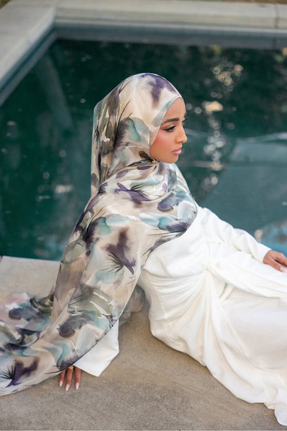 Wholesale Flora Print Modal Hijab - Custom Modal Hijab Factory