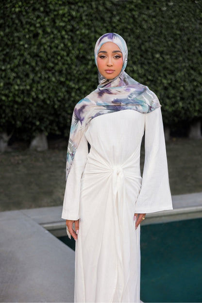Wholesale Flora Print Modal Hijab - Custom Modal Hijab Factory