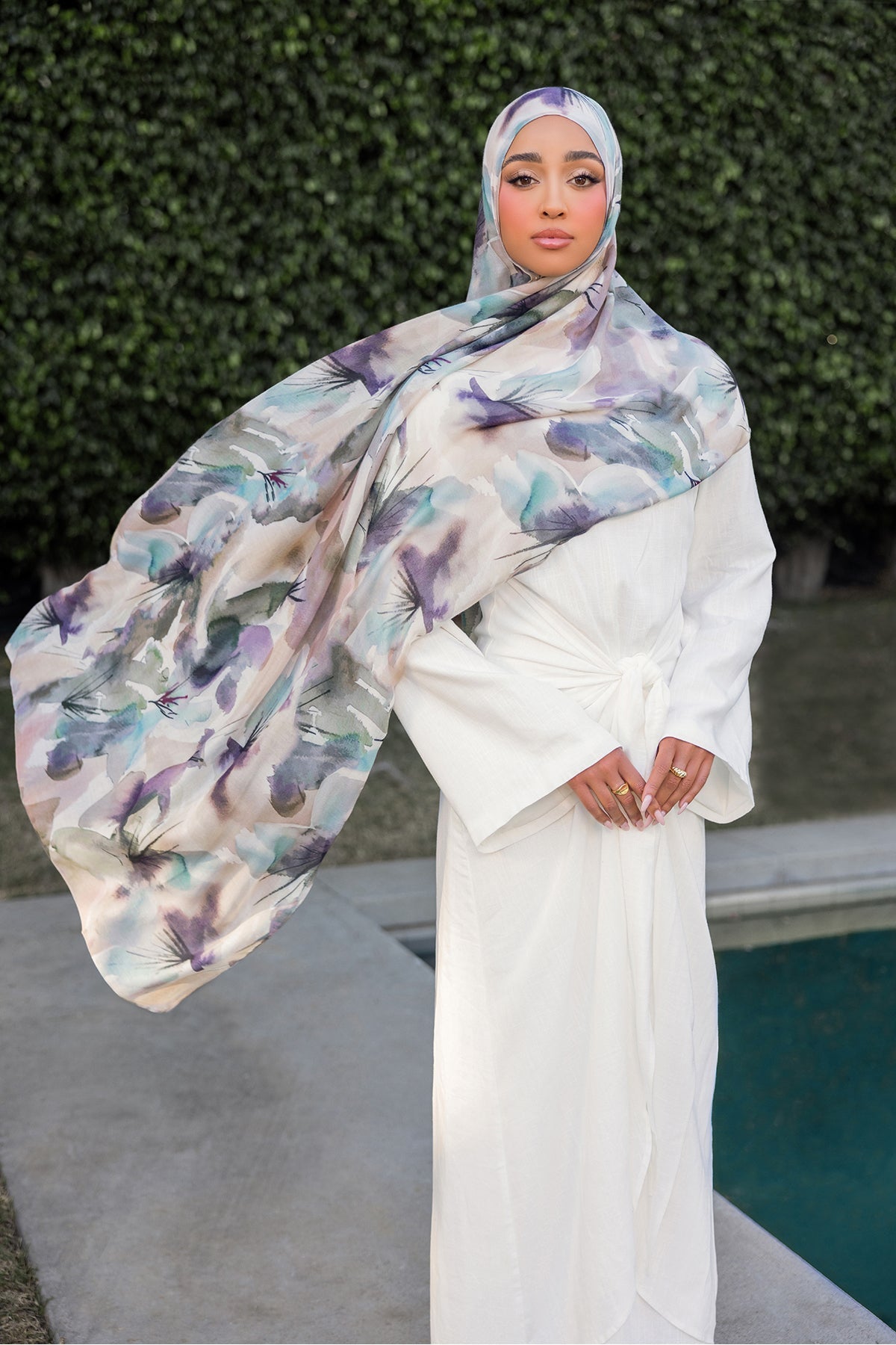 Wholesale Flora Print Modal Hijab - Custom Modal Hijab Factory