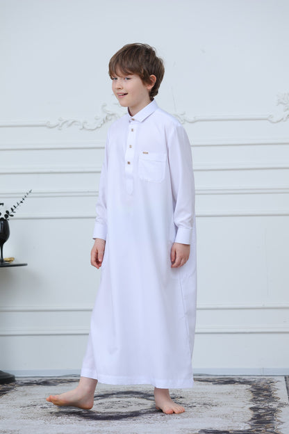 Classic Long Sleeve Boys Thobe Wholesale Ready to Ship | KID0001 wholesale KID0001 image 3