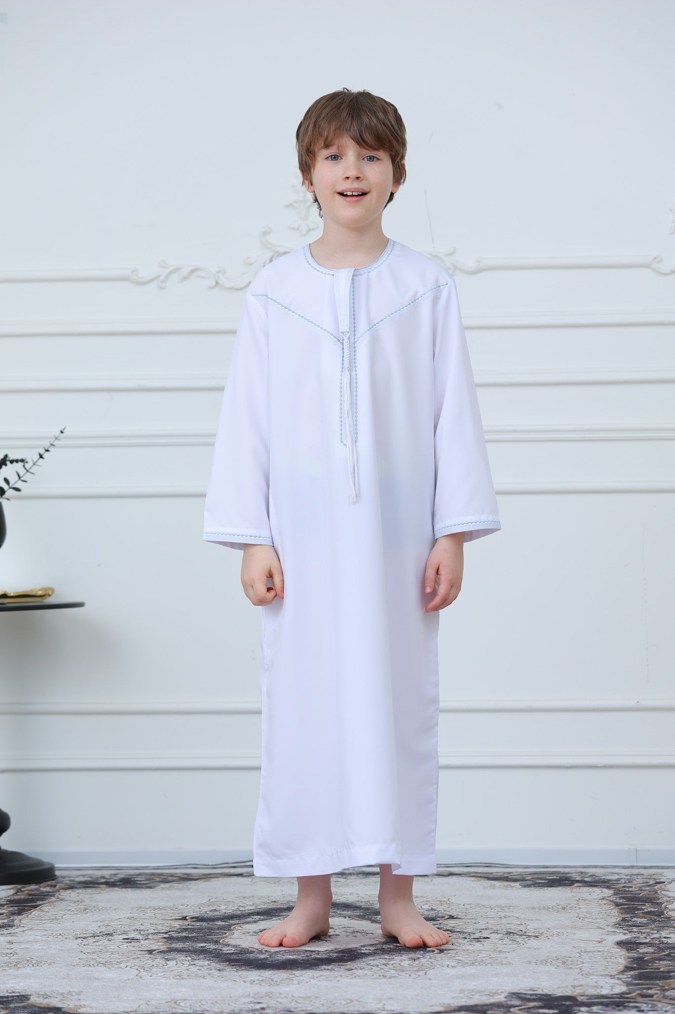Classic Long Sleeve Boys Thobe Wholesale Ready to Ship | KID0004 wholesale KID0004 image 1