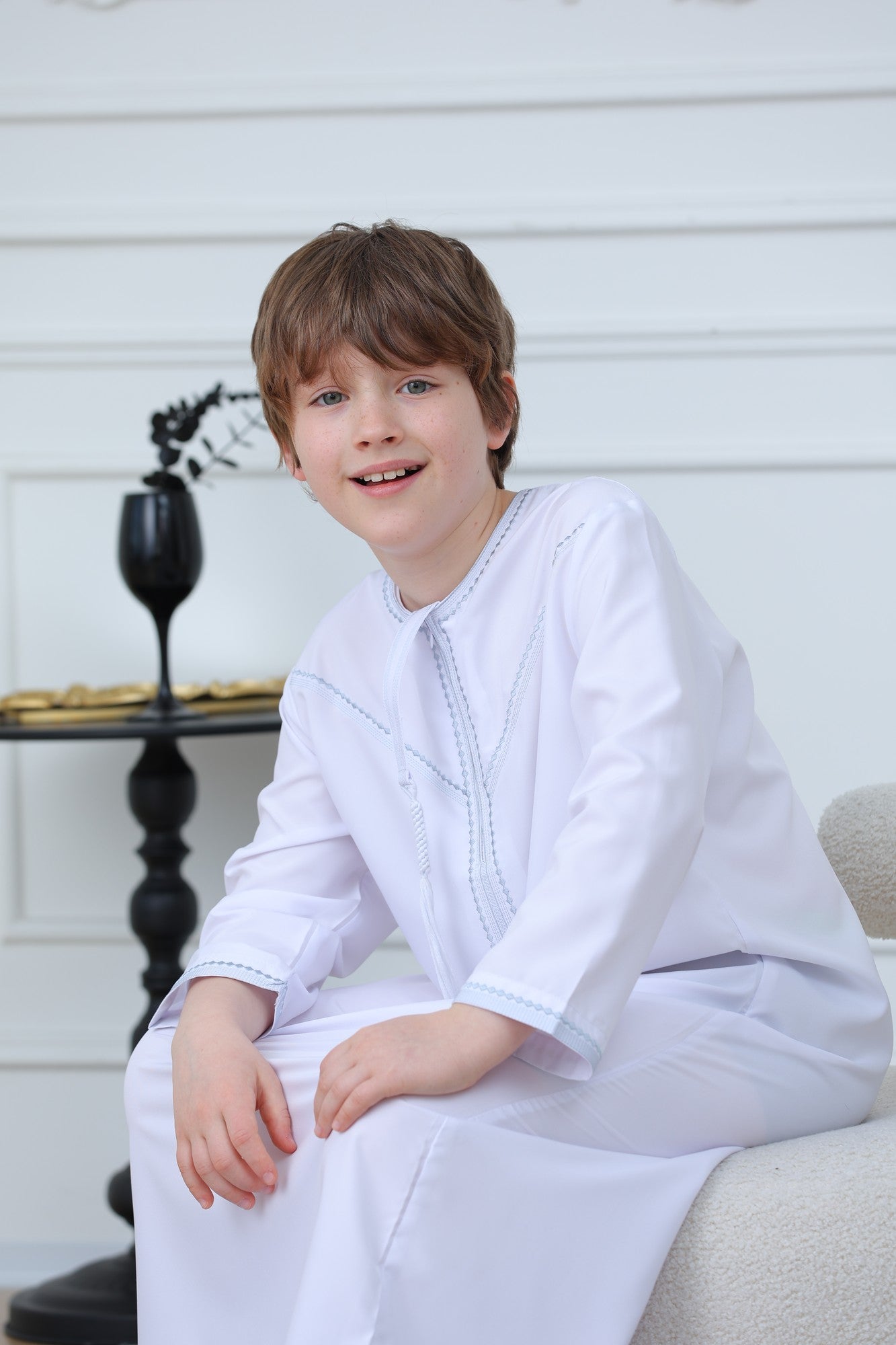 Classic Long Sleeve Boys Thobe Wholesale Ready to Ship | KID0004 wholesale KID0004 image 8