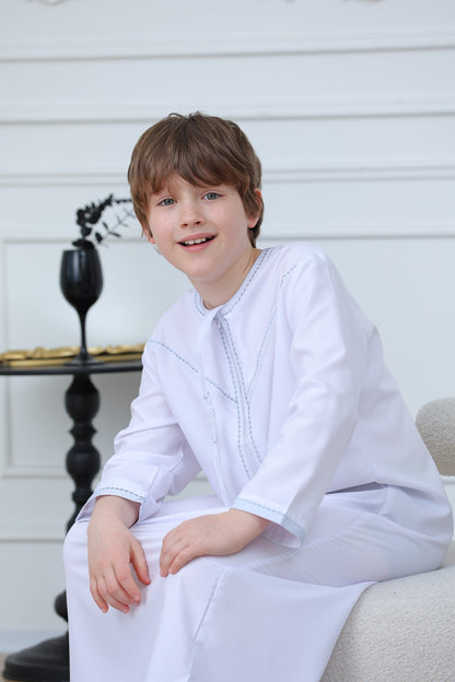 Classic Long Sleeve Boys Thobe Wholesale Ready to Ship | KID0004 wholesale KID0004 image 8