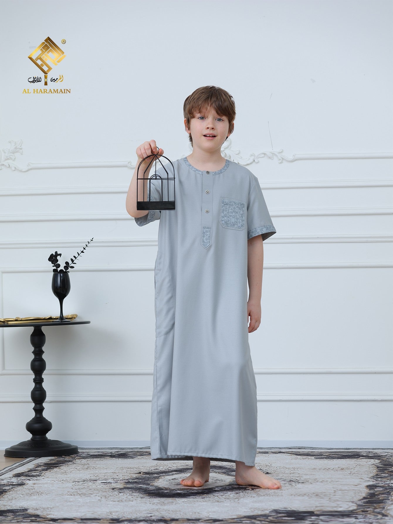 Classic Short Sleeve Boys Thobe Wholesale Ready to Ship | KID0016 wholesale KID0016 image 4