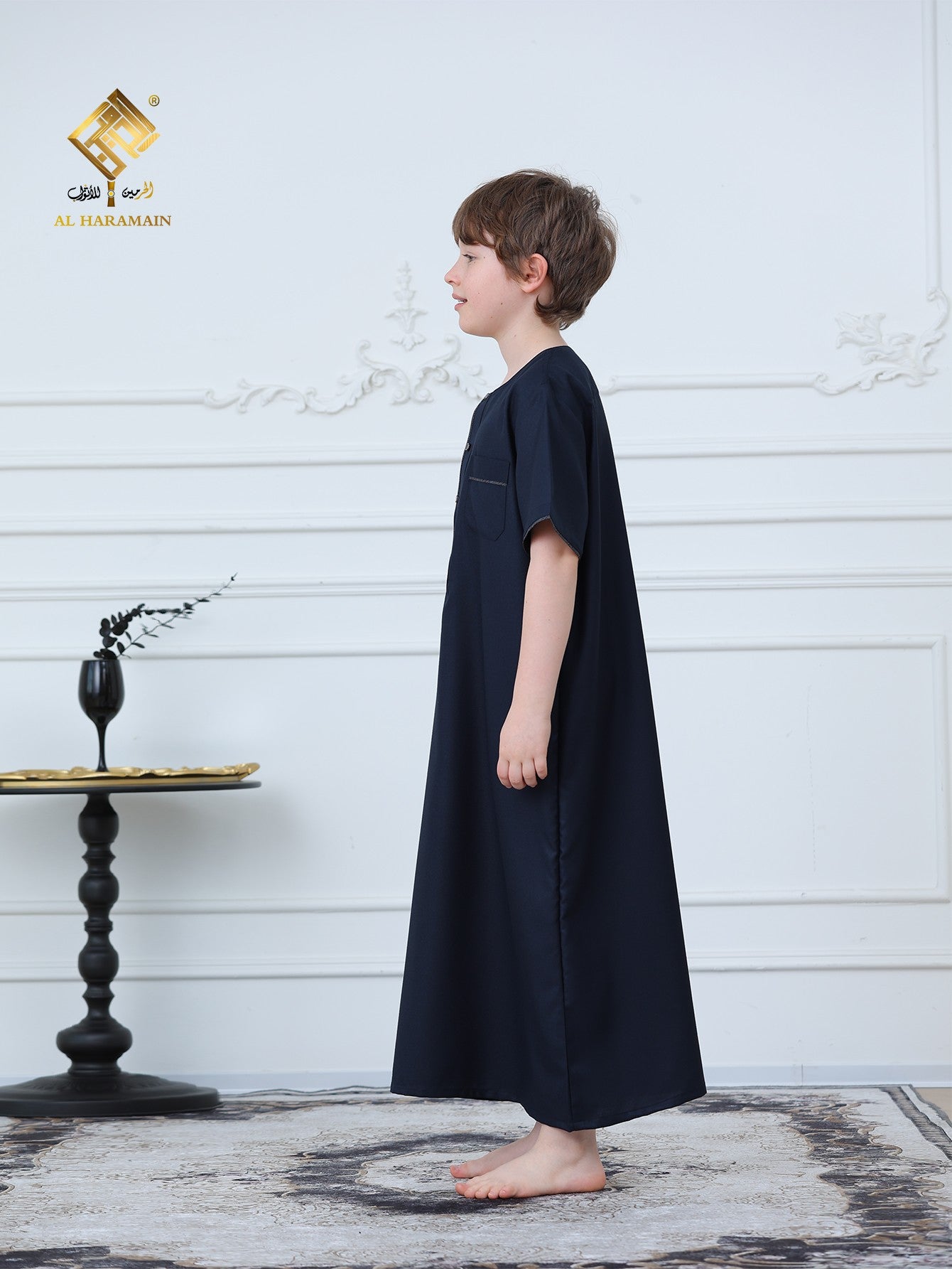 Classic Short Sleeve Boys Thobe Wholesale Ready to Ship | KID0030 wholesale KID0030 image 2