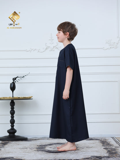 Classic Short Sleeve Boys Thobe Wholesale Ready to Ship | KID0030 wholesale KID0030 image 2