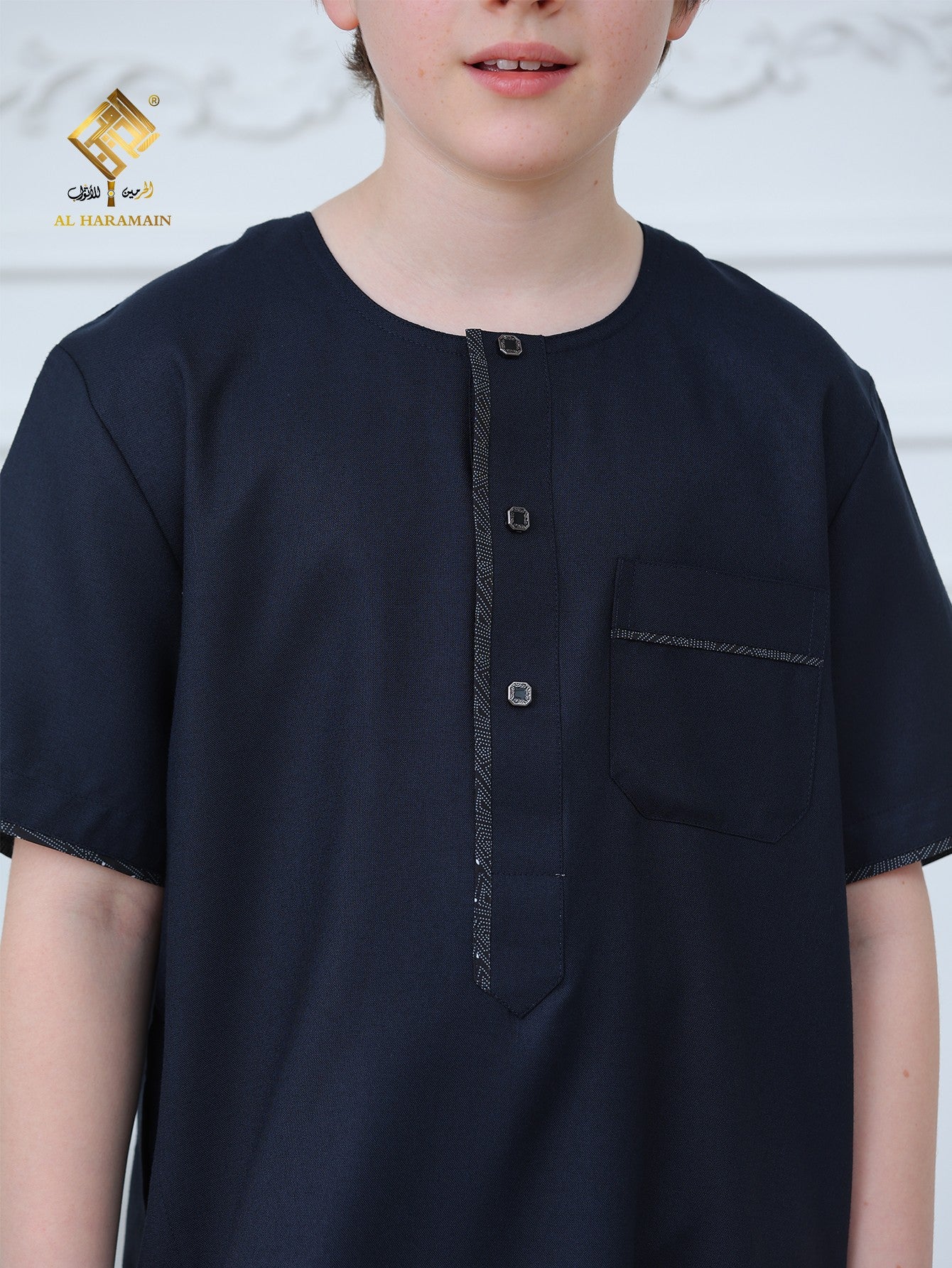 Classic Short Sleeve Boys Thobe Wholesale Ready to Ship | KID0030 wholesale KID0030 image 5