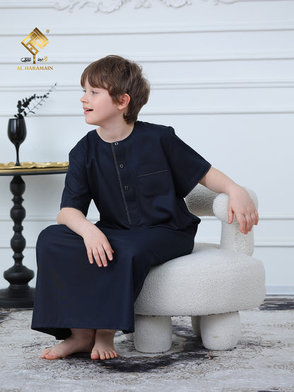 Classic Short Sleeve Boys Thobe Wholesale Ready to Ship | KID0030 wholesale KID0030 image 8