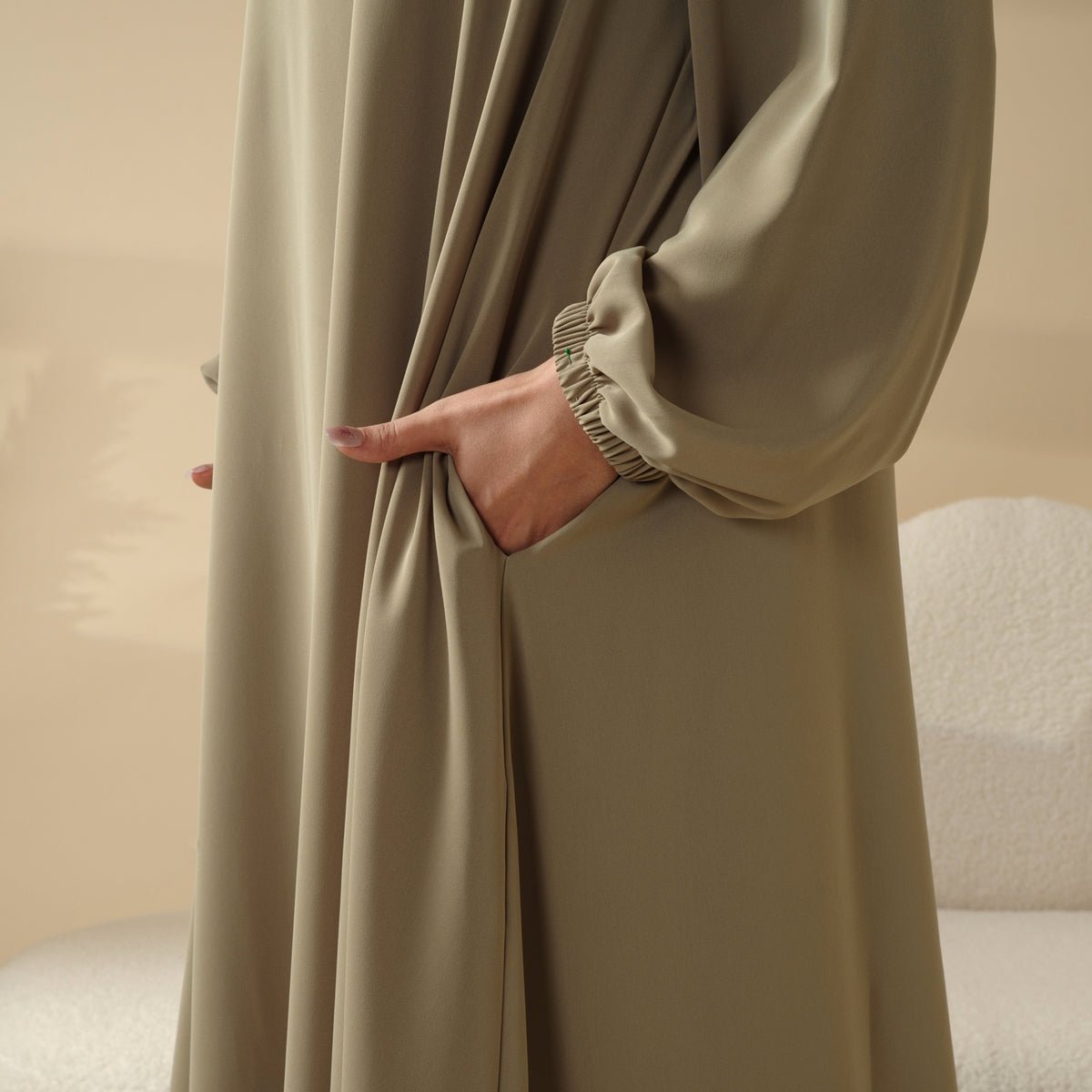 Wholesale Umbrella Cut Abaya with Side Pockets MA113 - Custom Modest Wear Factory