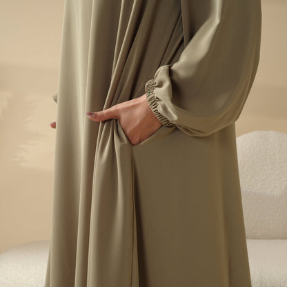 Wholesale Umbrella Cut Abaya with Side Pockets MA113 - Custom Modest Wear Factory